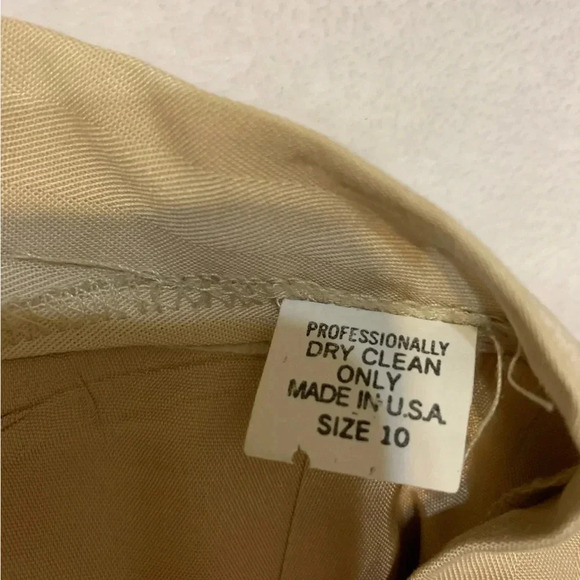 Andre Barreau Women's 2 Piece Suit Blazer Skirt Beige Work Size 10 - Picture 7 of 14